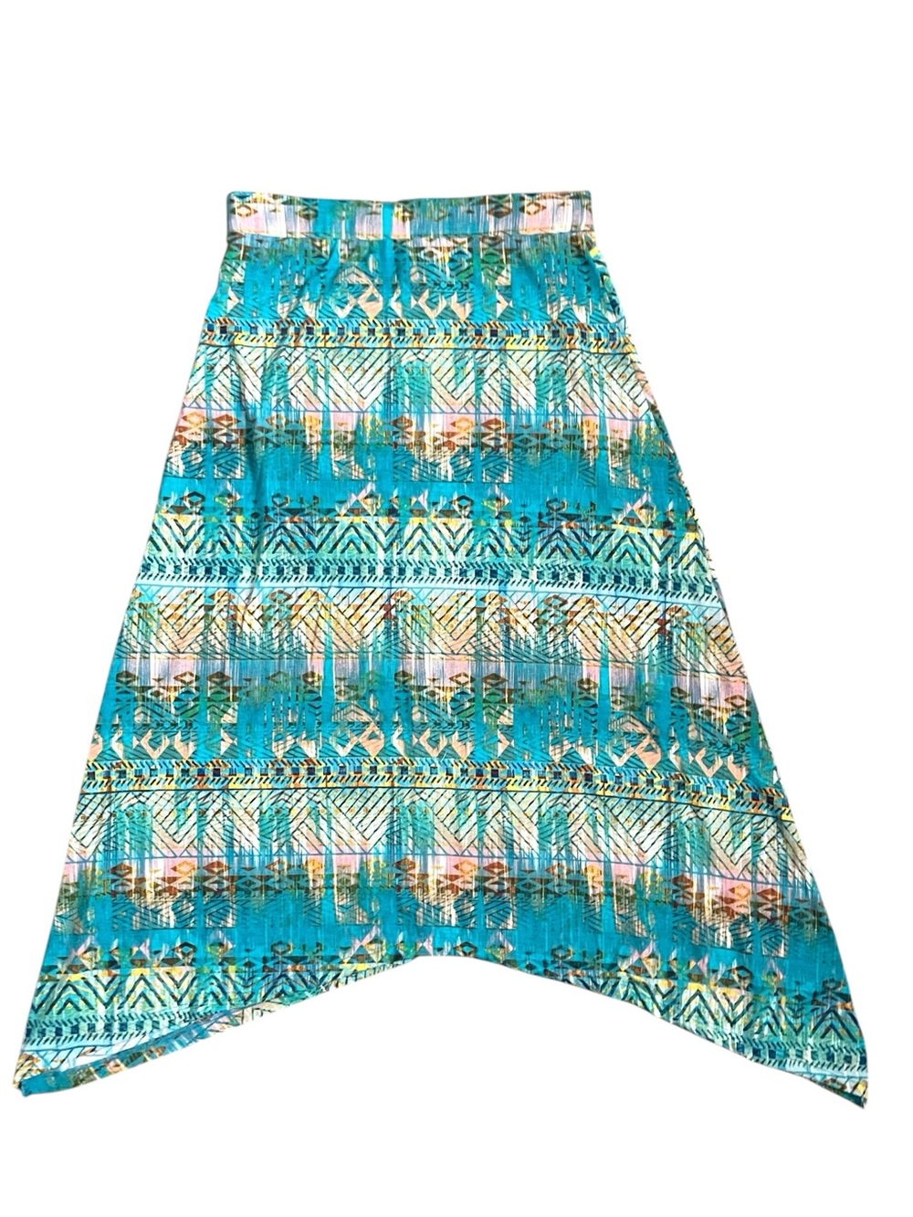 Johnathan Martin Printed Asymmetrical Handkerchief Hem Skirt Vintage Fairycore